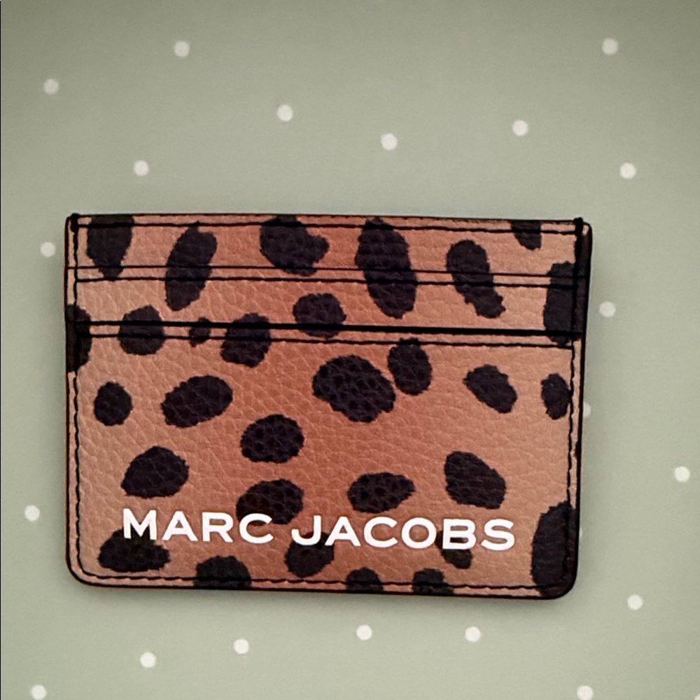 Marc Jacobs Brown and Black Animal Print Card Holder